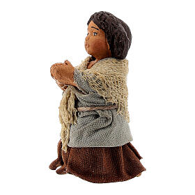 Bambina prega in ginocchio presepe napoletano 10 cm