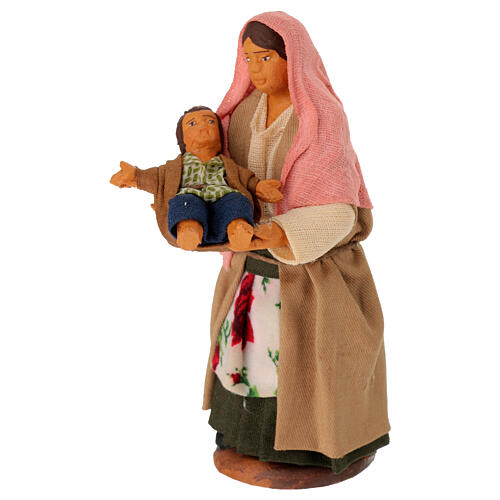 Women with a child in her arms for Neapolitan Nativity Scene with characters of 10 cm 2