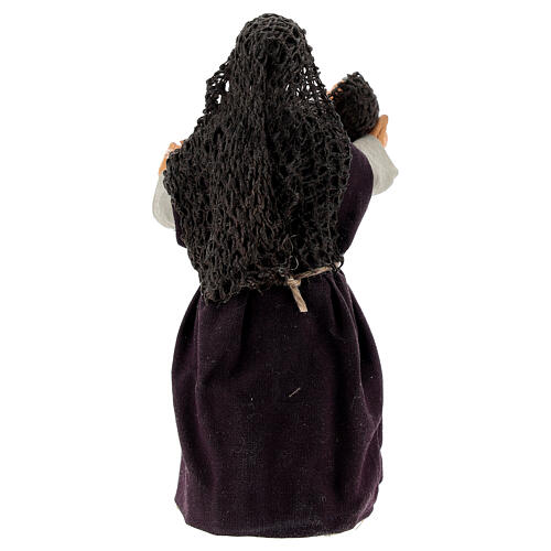 Mujer niño en brazos belén napolitano 10 cm 4