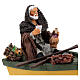 Pescatore in barca fiasco vino presepe napoletano 13 cm s2