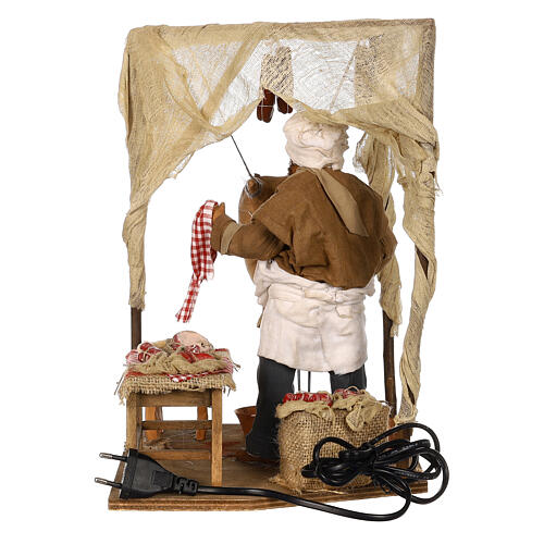 Butcher with pig, animated character for Neapolitan Nativity Scene of 24 cm 8
