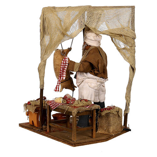 Pig butcher animated Neapolitan nativity scene 24 cm 6