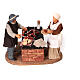 Animated couple grilling meat for Neapolitan Nativity Scene with characters of 14 cm s2