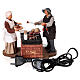 Animated couple grilling meat for Neapolitan Nativity Scene with characters of 14 cm s5