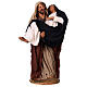Święty Józef z Maryją brzemienną, szopka neapolitańska 30 cm terakota s5
