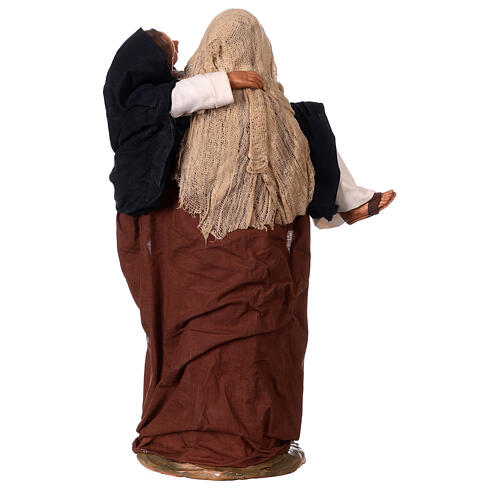 São José com Maria grávida para presépio napolitano com figuras de 30 cm 7
