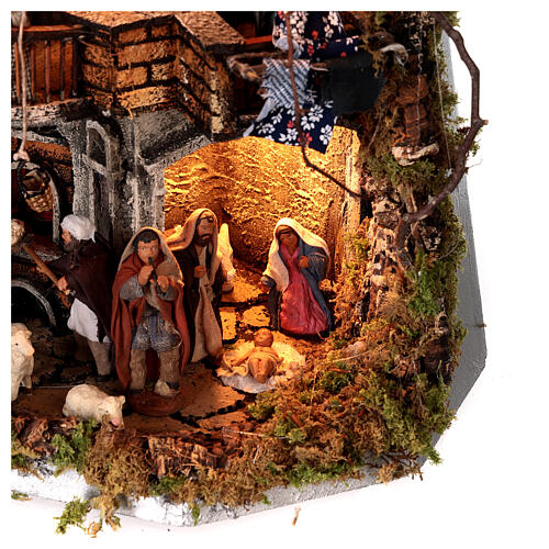 Moka pot Nativity Scene 50x40x25 cm, Neapolitan Nativity Scene with characters of 6 cm 2