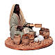 Moorish shepherdess sitting on the ground with seeds for Neapolitan nativity scene 13 cm s3