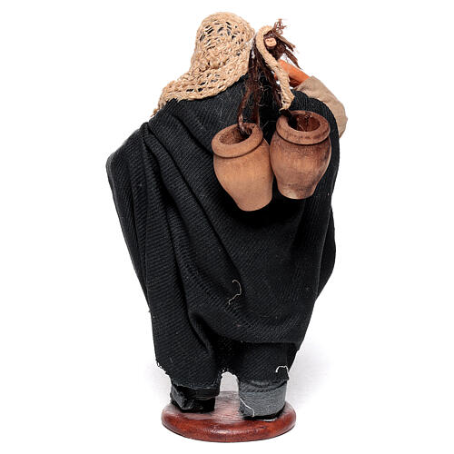 Portatore tinozze 13 cm presepe napoletano terracotta 5