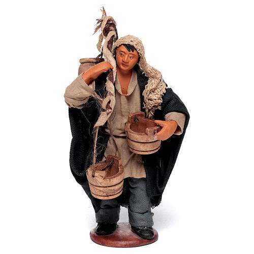 Man carrying tubs for 13 cm terracotta Neapolitan nativity scene 1