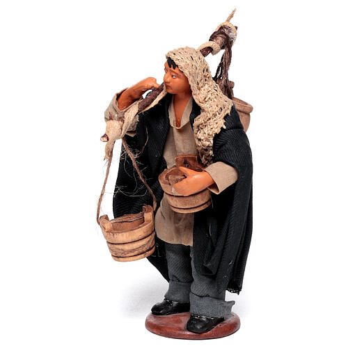 Man carrying tubs for 13 cm terracotta Neapolitan nativity scene 2