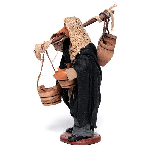 Man carrying tubs for 13 cm terracotta Neapolitan nativity scene 3