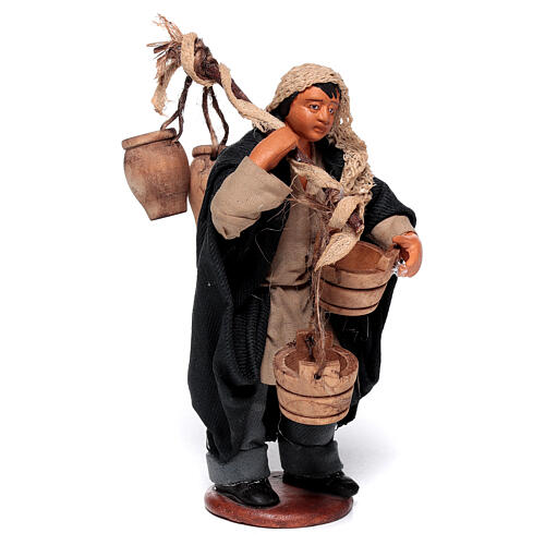 Man carrying tubs for 13 cm terracotta Neapolitan nativity scene 4