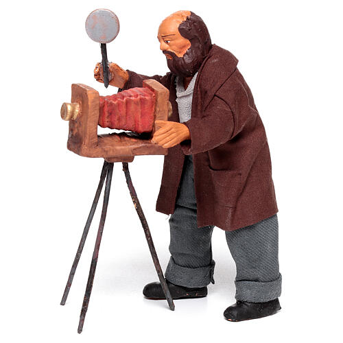 Fotógrafo para presépio napolitano com figuras de terracota de 13 cm 2