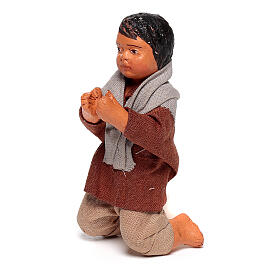 Junge betet auf den Knien Neapolitanische Krippe aus Terrakotta, 13 cm