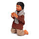 Kneeling praying boy 13 cm Neapolitan nativity scene terracotta s2