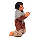 Boy figurine kneeling in prayer for 13 cm Neapolitan nativity terracotta s3