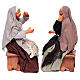 Pair of gossipers Neapolitan nativity scene 15 cm terracotta s3