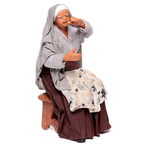 Tagarelas para presépio napolitano com figuras de terracota de 15 cm 4