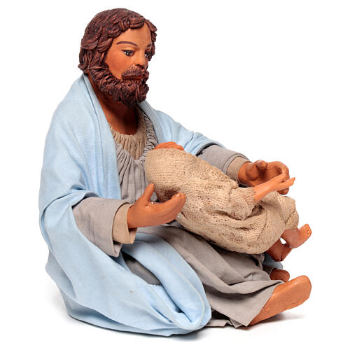 Natività dormiente 24 cm presepe napoletano terracotta 7