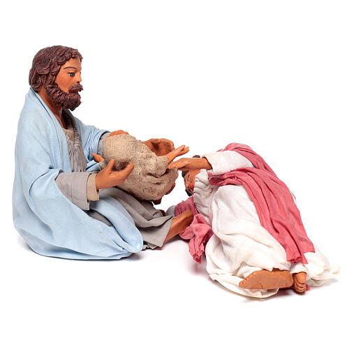 Natividade adormecida para presépio napolitano com figuras de terracota de 24 cm 4