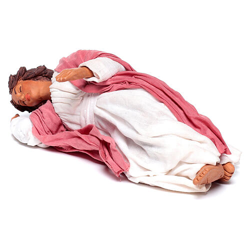 Natividade adormecida para presépio napolitano com figuras de terracota de 24 cm 8
