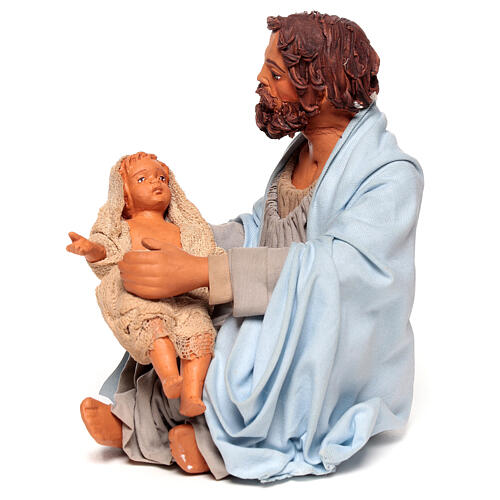 Holy Family statue sleeping 24 cm Neapolitan nativity terracotta 5