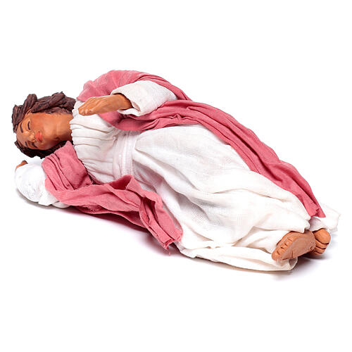 Holy Family statue sleeping 24 cm Neapolitan nativity terracotta 8