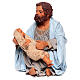 Holy Family statue sleeping 24 cm Neapolitan nativity terracotta s3