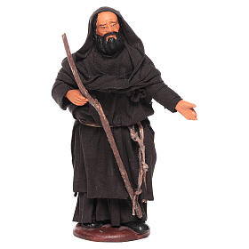 Mnich z terakoty, figurka do szopki neapolitańskiej 13 cm