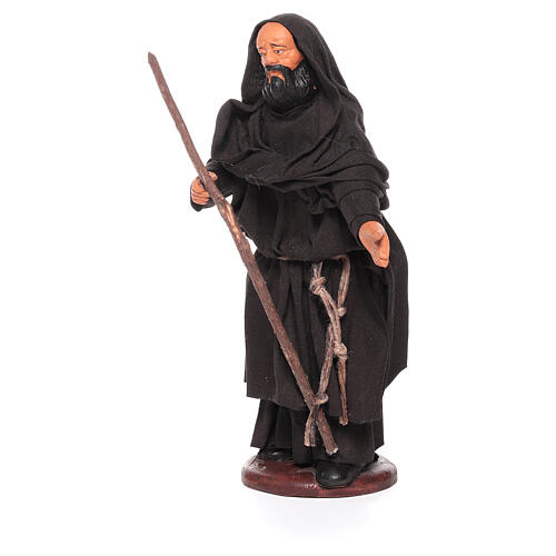 Mnich z terakoty, figurka do szopki neapolitańskiej 13 cm 2