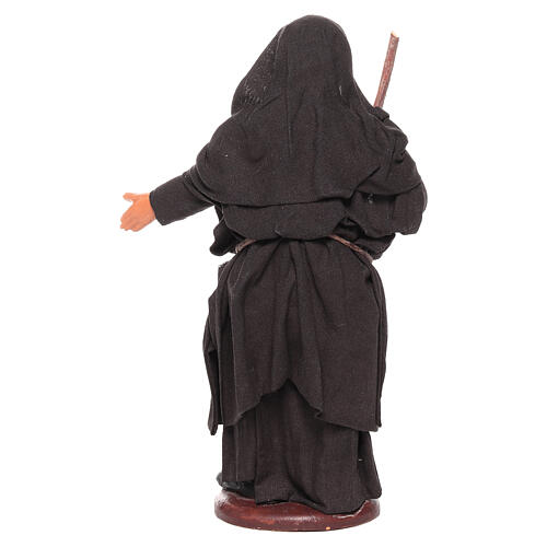 Mnich z terakoty, figurka do szopki neapolitańskiej 13 cm 4