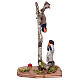 Girl and boy on tree 10 cm Neapolitan nativity scene terracotta s5