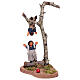 Fanciulla bimbo sull'albero 10 cm presepe napoletano terracotta s4