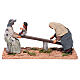 Família na gangorra para presépio napolitano com figuras de terracota de 13 cm s1