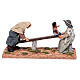 Família na gangorra para presépio napolitano com figuras de terracota de 13 cm s6