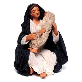 Nativité endormie 13 cm crèche napolitaine terre cuite