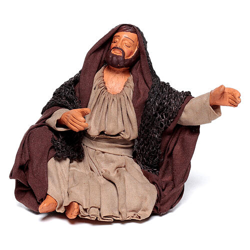 Natività dormiente presepe napoletano 13 cm terracotta 3