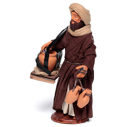 Homme avec jarres 13 cm crèche napolitaine terre cuite 2