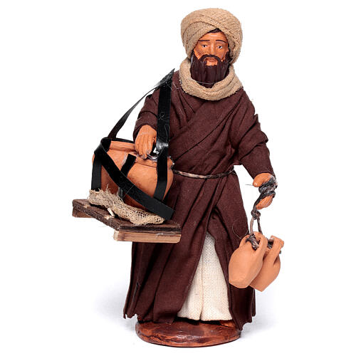 Man carrying amphorae with shoulder for 13 cm terracotta Neapolitan nativity scene 1