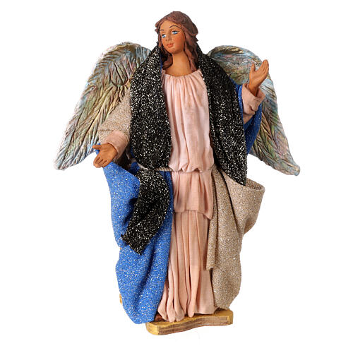 Moving angel Neapolitan nativity scene 24 cm terracotta 3