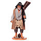 Woodcutter carries firewood for 30 cm terracotta Neapolitan nativity scene s1