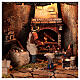 Scena camino 2 fanciulli presepe napoletano movimento 12 cm s2
