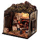 Scena camino 2 fanciulli presepe napoletano movimento 12 cm s3