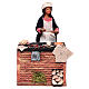 Woman barbecuing Neapolitan nativity scene 24 cm s1