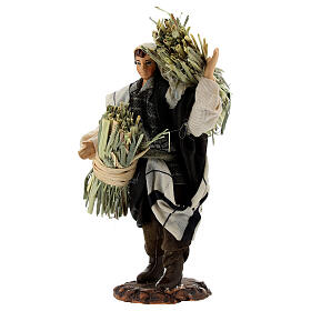 Statua uomo con fieno 13 cm presepe napoletano