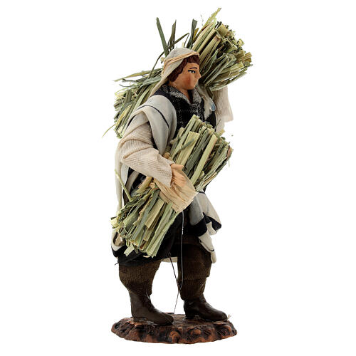 Man with straw 13 cm Neapolitan nativity 3