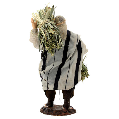 Man with straw 13 cm Neapolitan nativity 4