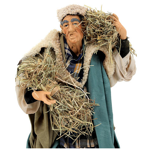 Shepherd with hay, statue for Neapolitan Nativity Scene with 45 cm characters 2