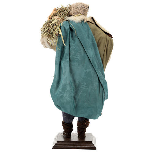 Pastor con heno estatua 45 cm belén napolitano 5